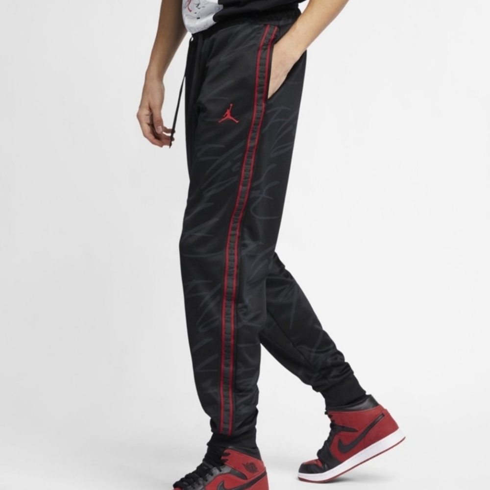 Jordan Jumpman Flight Allover Print Graphic Tricot Pants Size Large - Picture 1 of 14